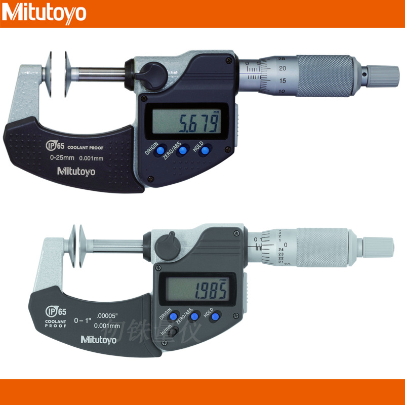 三丰323-250-30盘型千分尺GMA-25MX数显公法线千分尺323-350-30