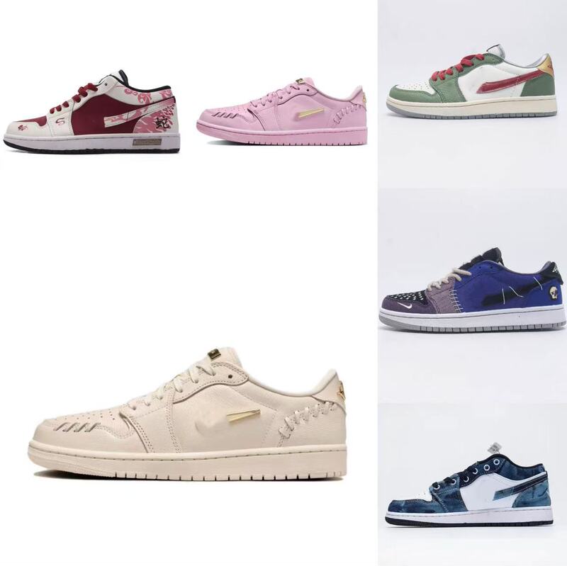 Foreign Trade Putian Aj1 Low-Top Co-Branded Basketball Shoes with Small Gold Hook, Casual Sports Shoes, Trendy Hot-Selling Retro Style