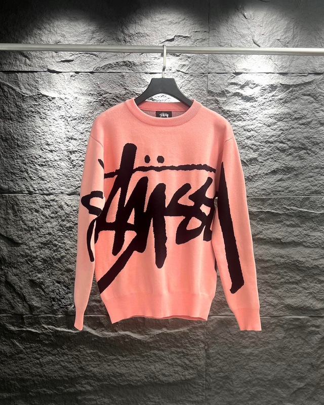 stussy斯图西男女毛衣600g长袖秋冬男士宽松重磅高品质针织毛衣|undefined