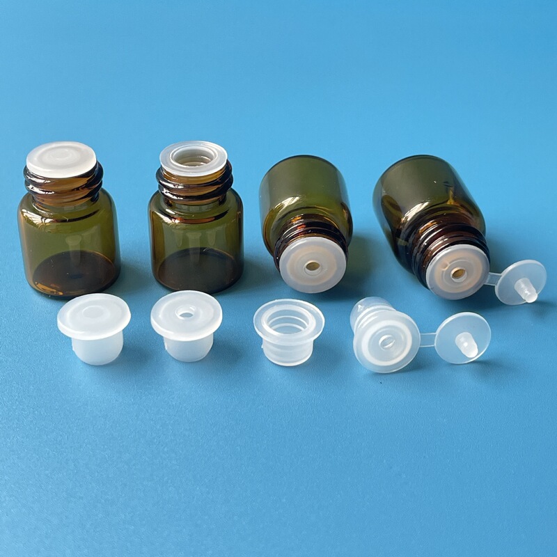 [Ready Stock] 13 Caliber Sample Glass Bottle with Small Concave and Convex Plug, Conjoined Inner Plug, Perforated Inner Plug