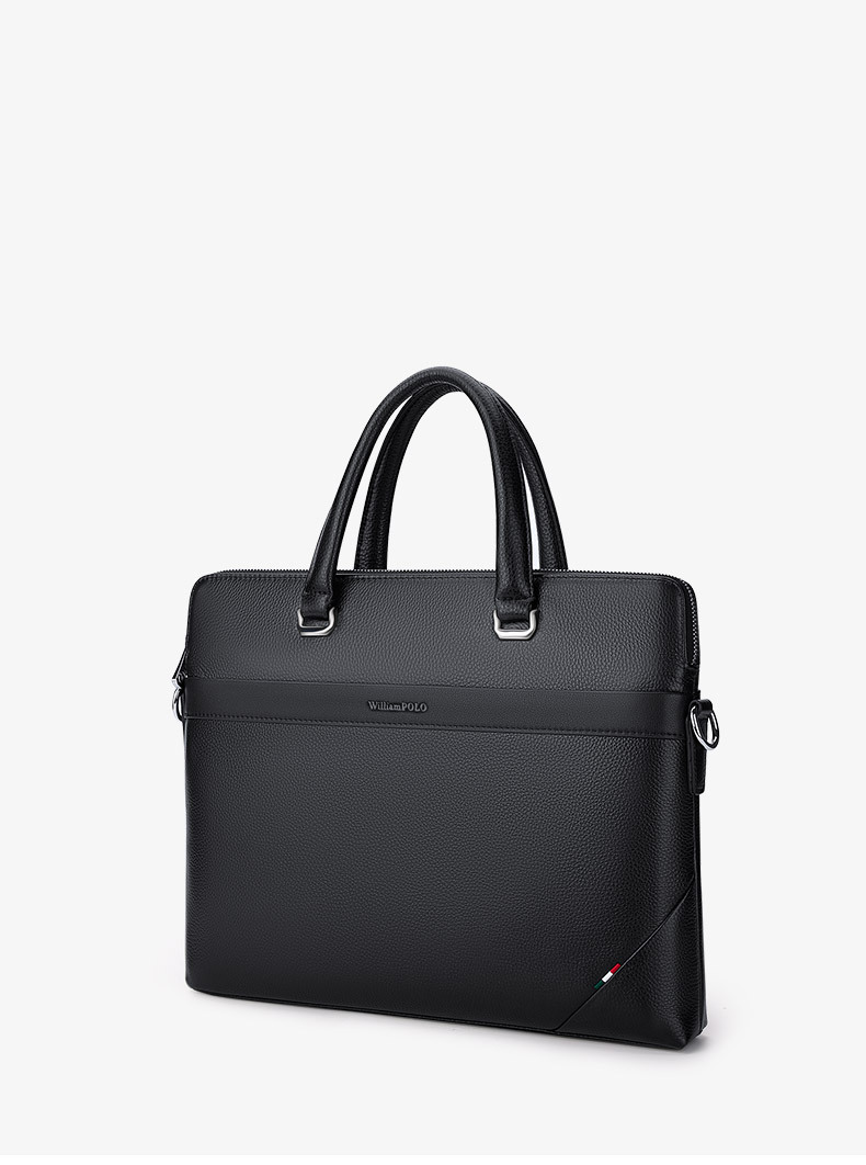 Cặp da nam nhiều ngăn đệm laptop 15 inch Emperor Paul mẫu mới 2025 – túi xách tay kiêm đeo chéo cao cấp chi tiết 13