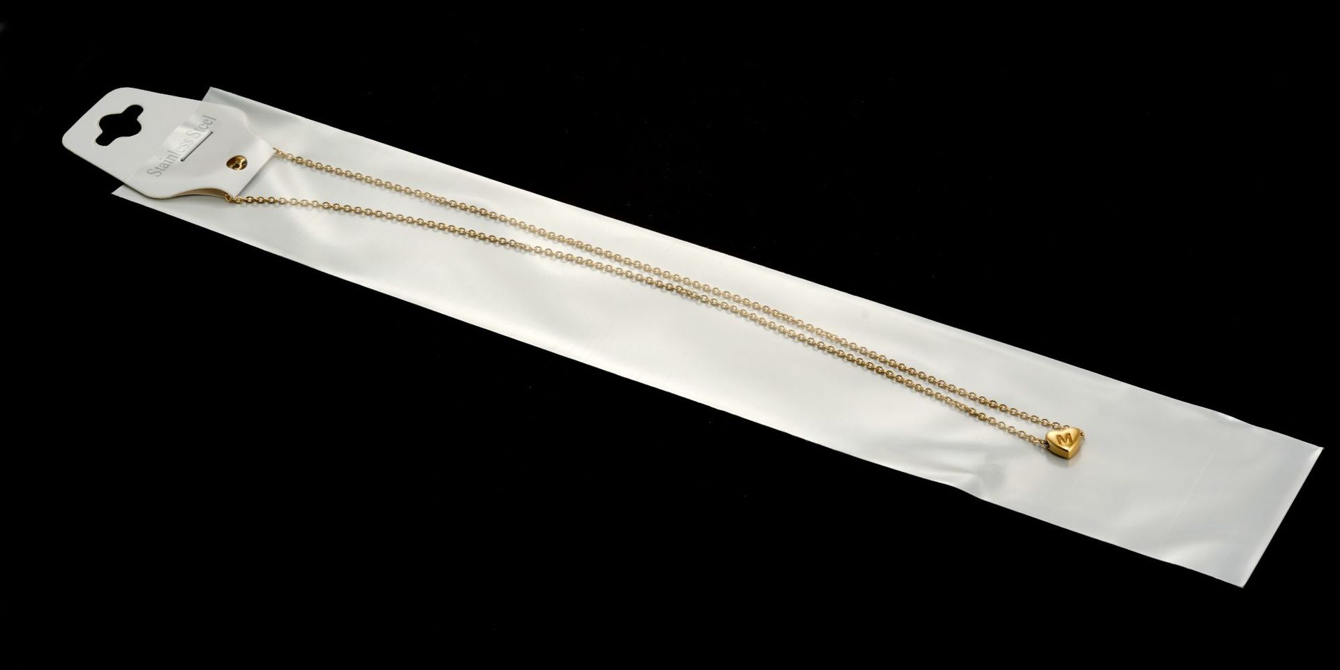 Fashion Letter Heart Shape Titanium Steel Plating Pendant Necklace 1 Piece