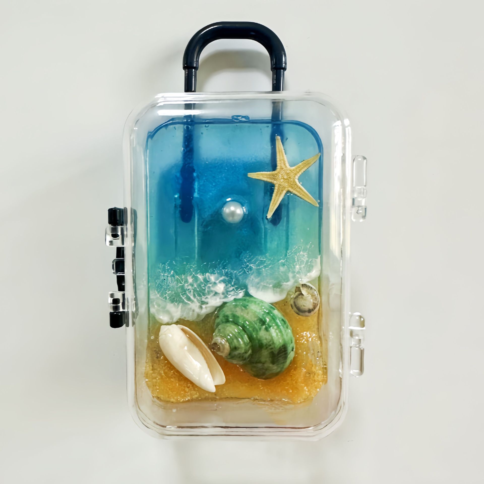 가방 해경 냉장고 스티커 순수 천연 콘치 수제 게 표본 자기 높은 색상 값 3D 스테레오