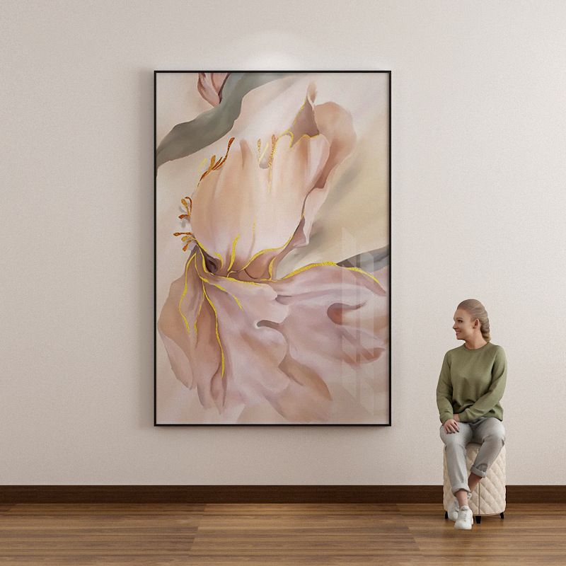 现代治愈系卧室装饰画绿色小众艺术玄关抽象画客厅餐厅高级感挂画|undefined