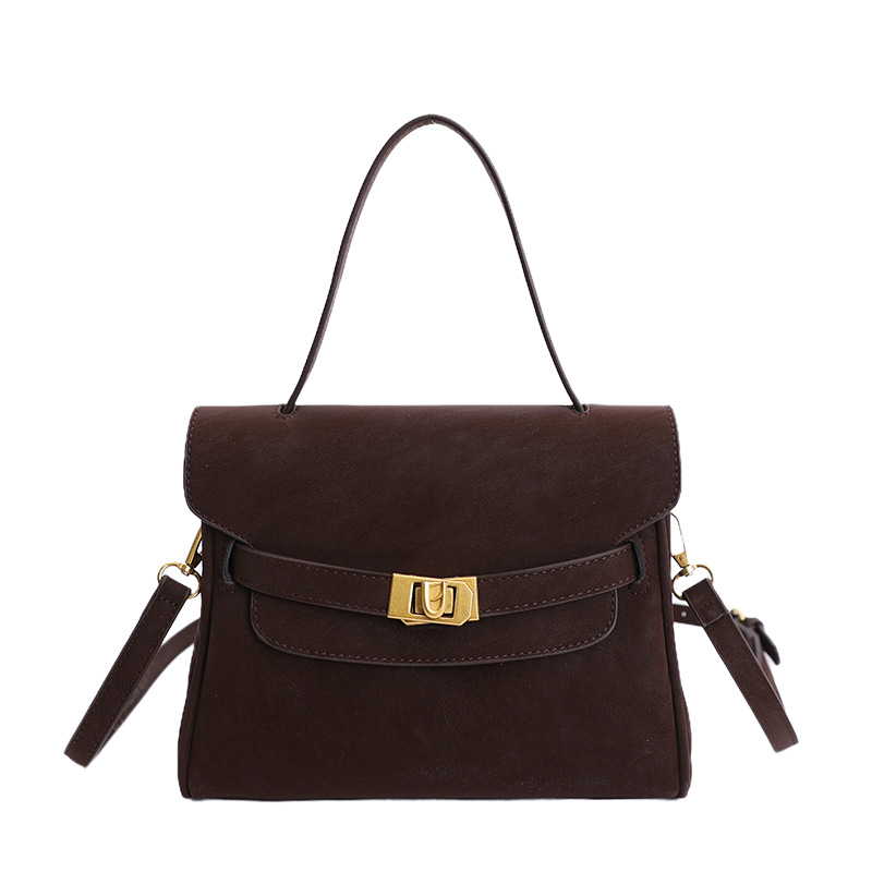 Cross-border retro mate bolso de mano 2025 nuevo estilo de moda bolso de hombro de alto nivel bolso de mujer Kelly
