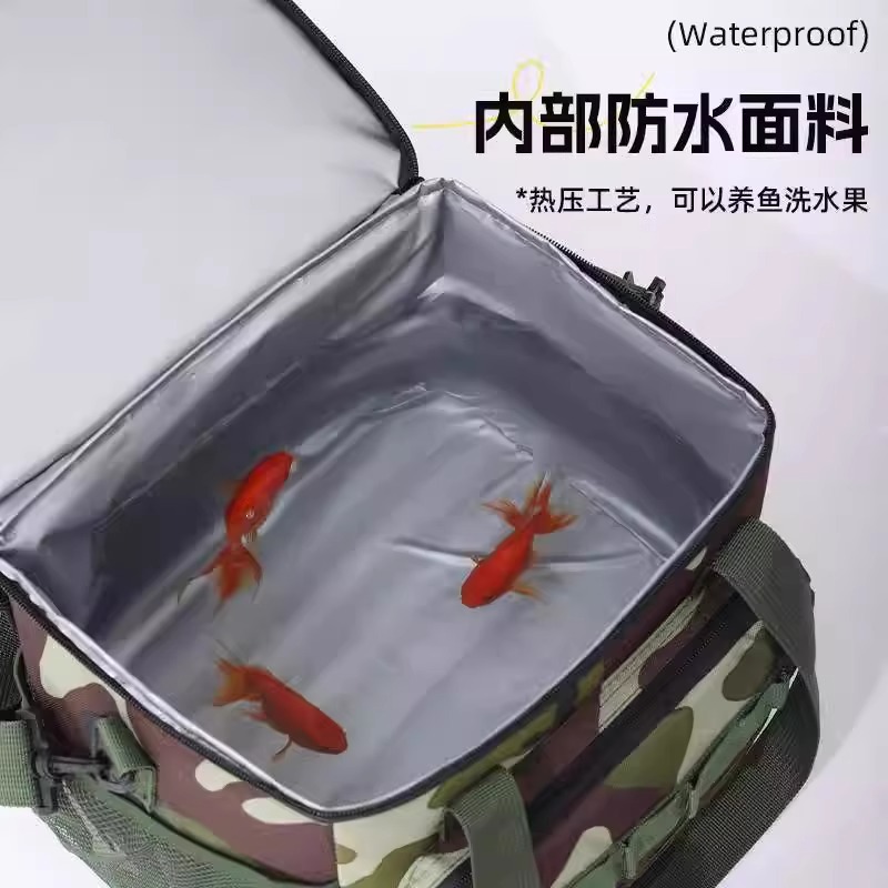 Bolsa de aislamiento de camuflaje de comercio exterior bolsa de picnic transfronteriza más gruesa bolsa de aislamiento portátil de gran capacidad de camping paquete de hielo de picnic