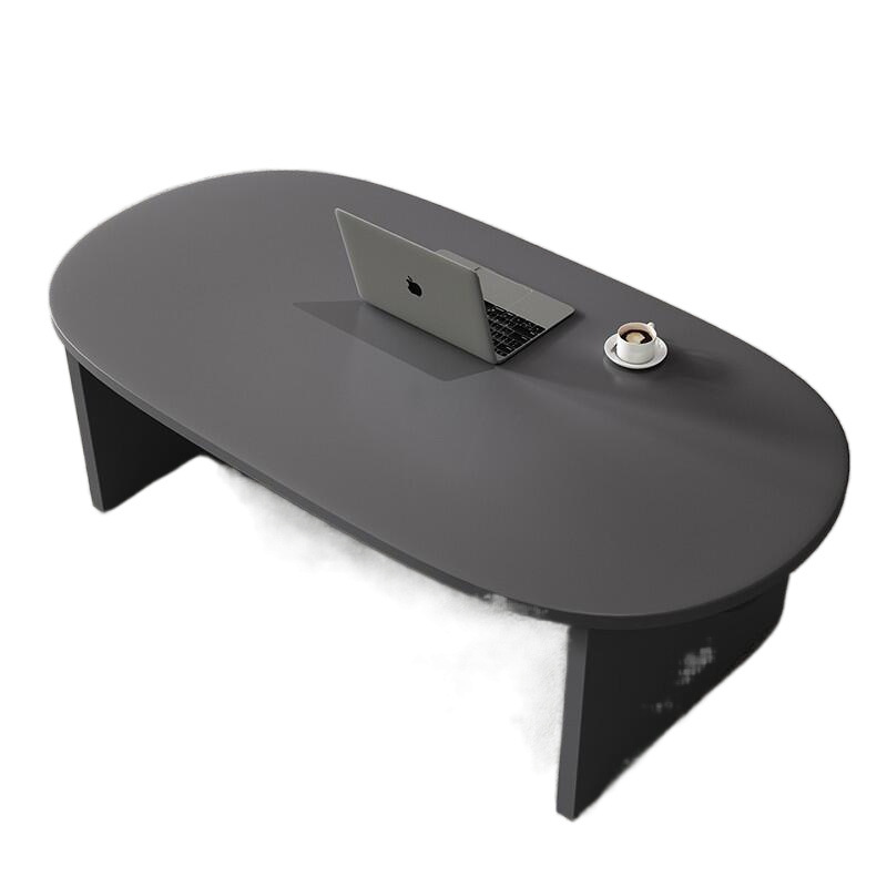Mesa de té simple de diseño nórdico pequeña mesa negra ovalada para el hogar simple mesas medievales de alojamiento doméstico