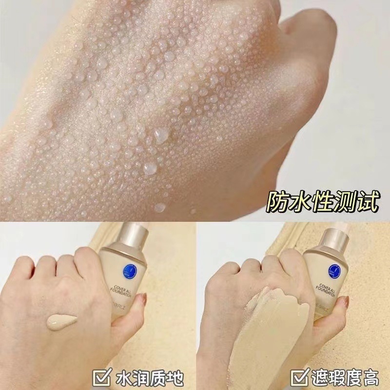 Mousse chica maquillaje limpieza y cuidado de la piel Fundación ligero anti-sudor control de aceite cosméticos corrector al por mayor image 5