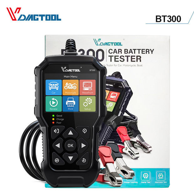 Vdiagtool BT300 Car Battery Tester 12V 24V Vehicle Digital