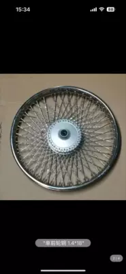 Motorcycle Wheel Hub Jincheng Ax100 Long Bell Retro Modified Front and Rear Steel Rims 72 Twist Spokes New Product (Motorcycle wheel hub) - single-front-rim-1418