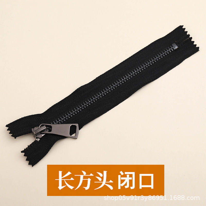 5番オープン金属銅ジッパー黒ニッケル歯亜鉛合金ジッパーロック付きシングルオープンテールジッパー服ジャケット|undefined