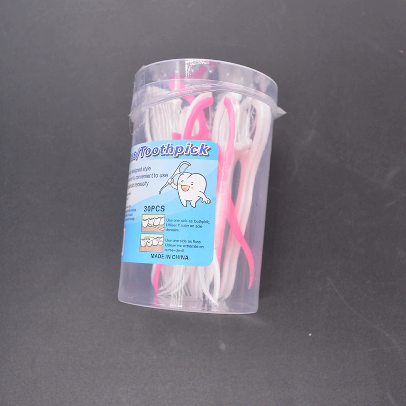 30 штук зубной нити/зубочисток, палочек для нити, межзубных щеток, пластиковой прозрачной жесткой упаковки, оптом