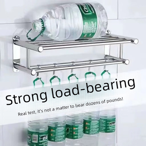 Factory Direct Supply Stainless Steel Bath Towel Rack for Engineering Hotels Guesthouses Home Use Bathroom Toilet Wall Mounted Shelf