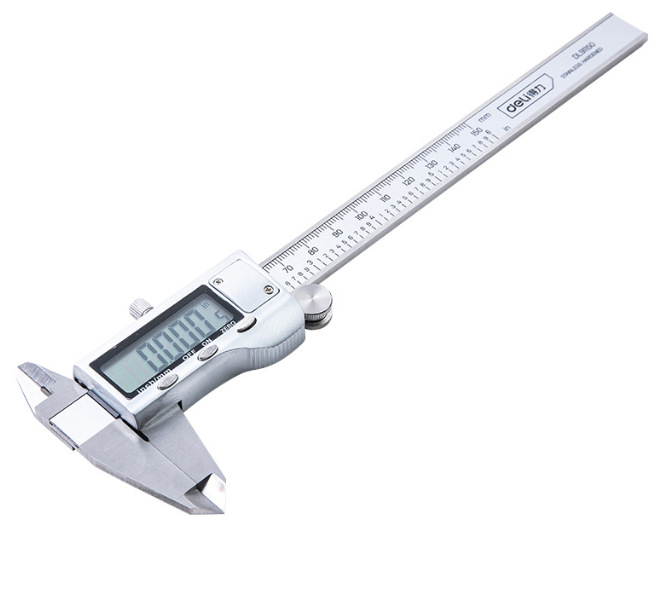 得力电子数显游标卡尺家用尺 DL91150数显游标卡尺150mm DL91200