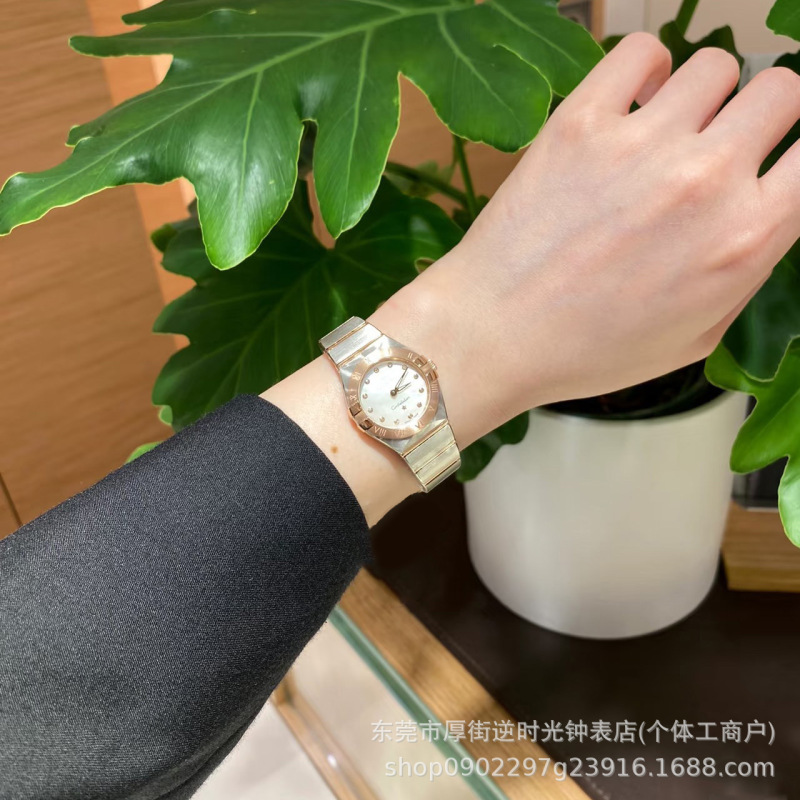 时尚高颜值欧家贝母商务4代星座钢带外贸跨境百搭轻奢石英女表|undefined