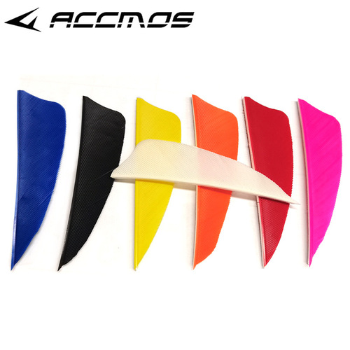 Bow and arrow hunting composite traditional arrow feathers turkey feathers 2.5 inches 3 inches shield-shaped turkey feathers