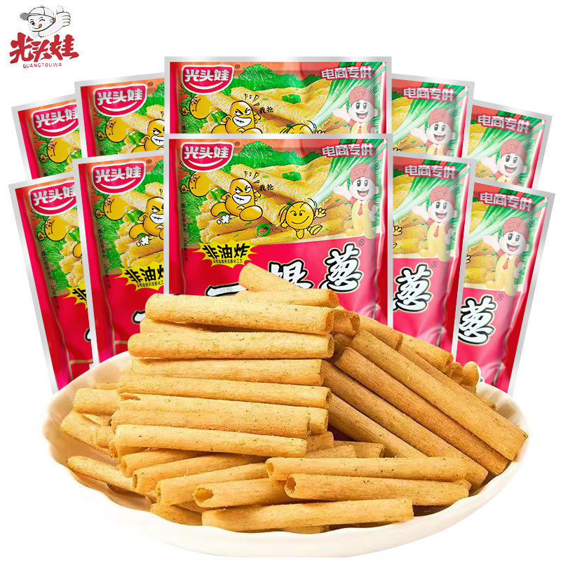 光头娃一根葱怀旧袋装零食休闲代发批发便宜学校量大小吃食品