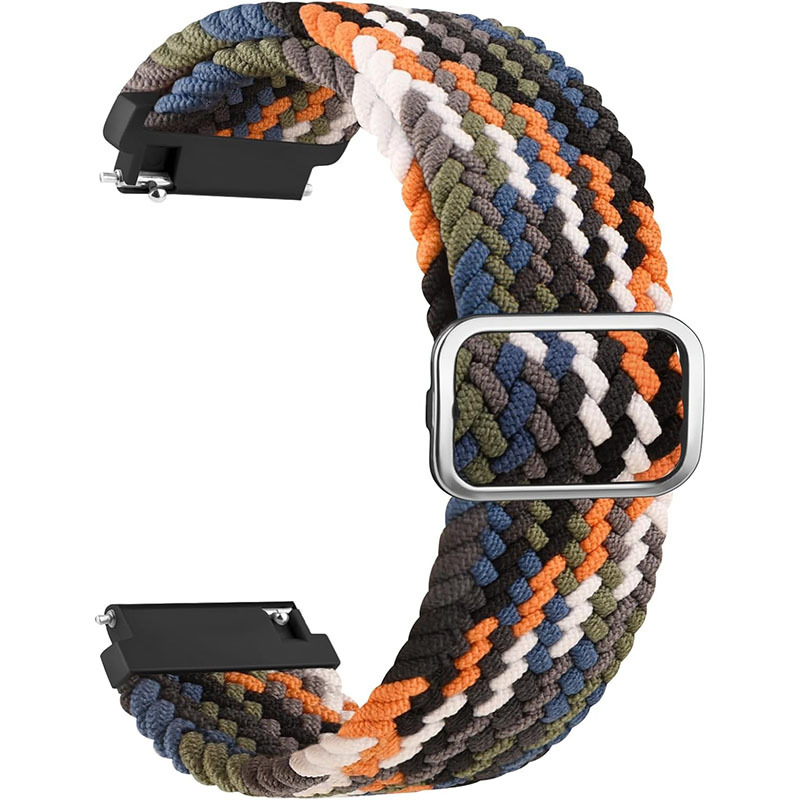 For Samsung Huawei 20mm 22mm Adjustable Elastic Nylon Strap GT3/Buds Braided Watch Strap