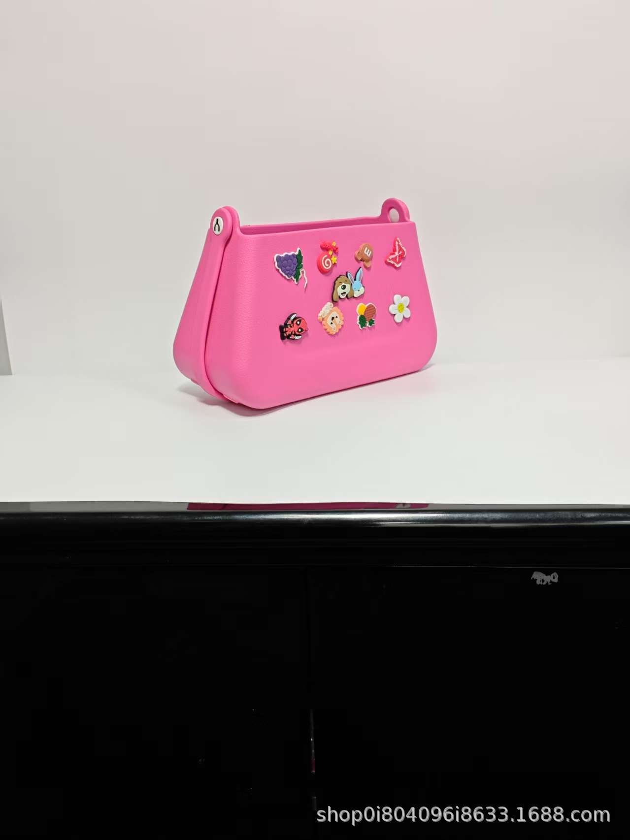 EVA Handtasche mit Tragegriff, Trend-Kosmetiktasche mit Lochdesign, Schultertasche, DIY-fähig, Cartoon-Zubehör, Umhängetasche, Lagerbestand verfügbar