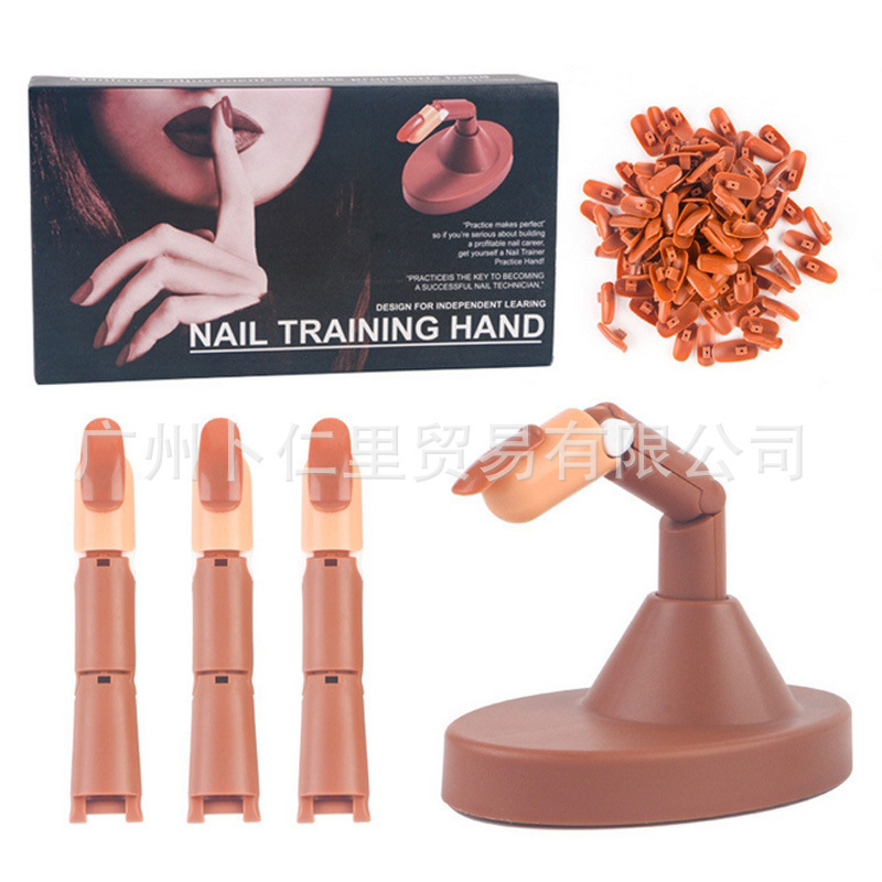 Cross-border nail joint finger manipulator nail piece suit movable hand Model Practice fake finger in stock Cross-border nail joint finger manipulator nail piece suit movable hand Model Practice fake finger in stock