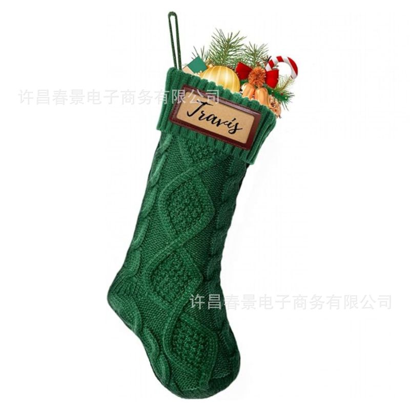 レザークリスマスソックス クリスマスデコレーション用品 クリスマスソックス ギフトバッグ ニットクリスマスペンダント Amazon|undefined