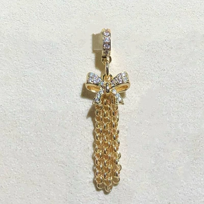 Beads Bracelet Accessories, Zərgərlik ara hissələri - gold-no-2-bow-tassel