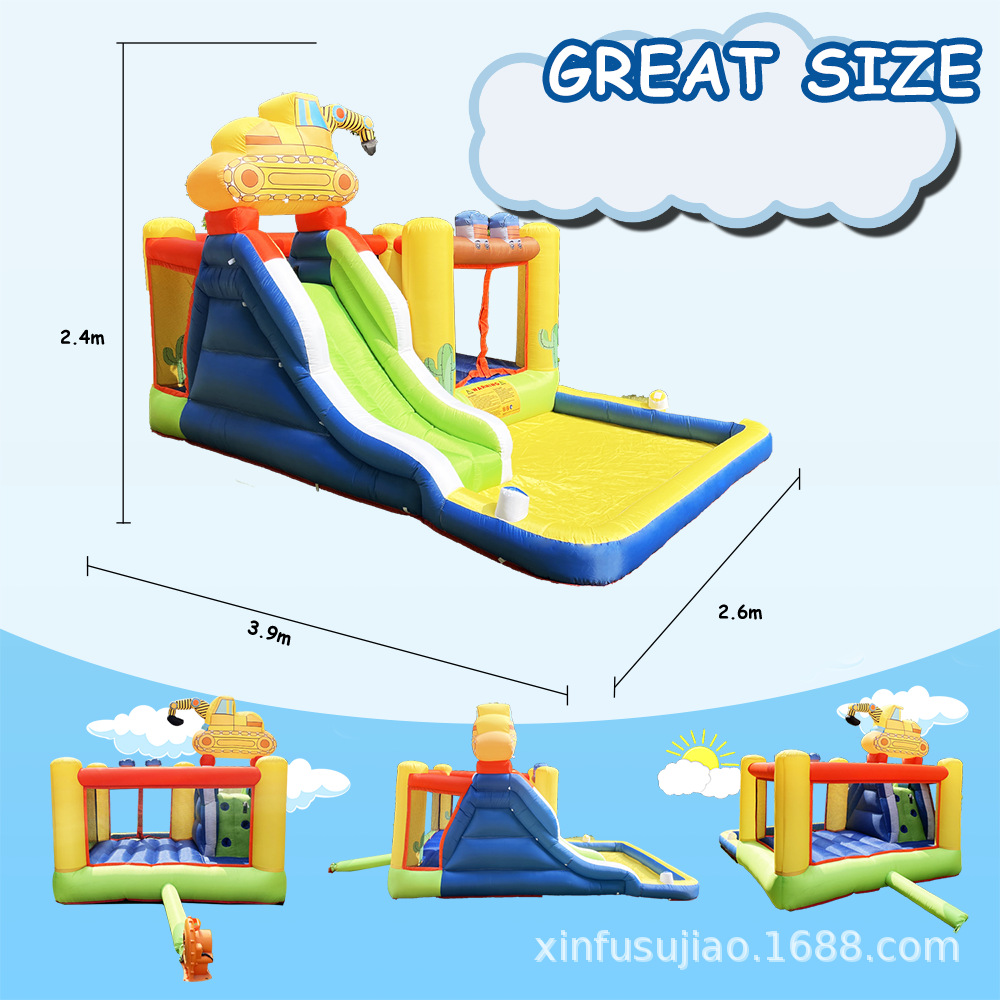 Castillo inflable para niños interior hogar pequeño tobogán de agua al Aire Libre Parque de Atracciones trampolín travieso Castillo