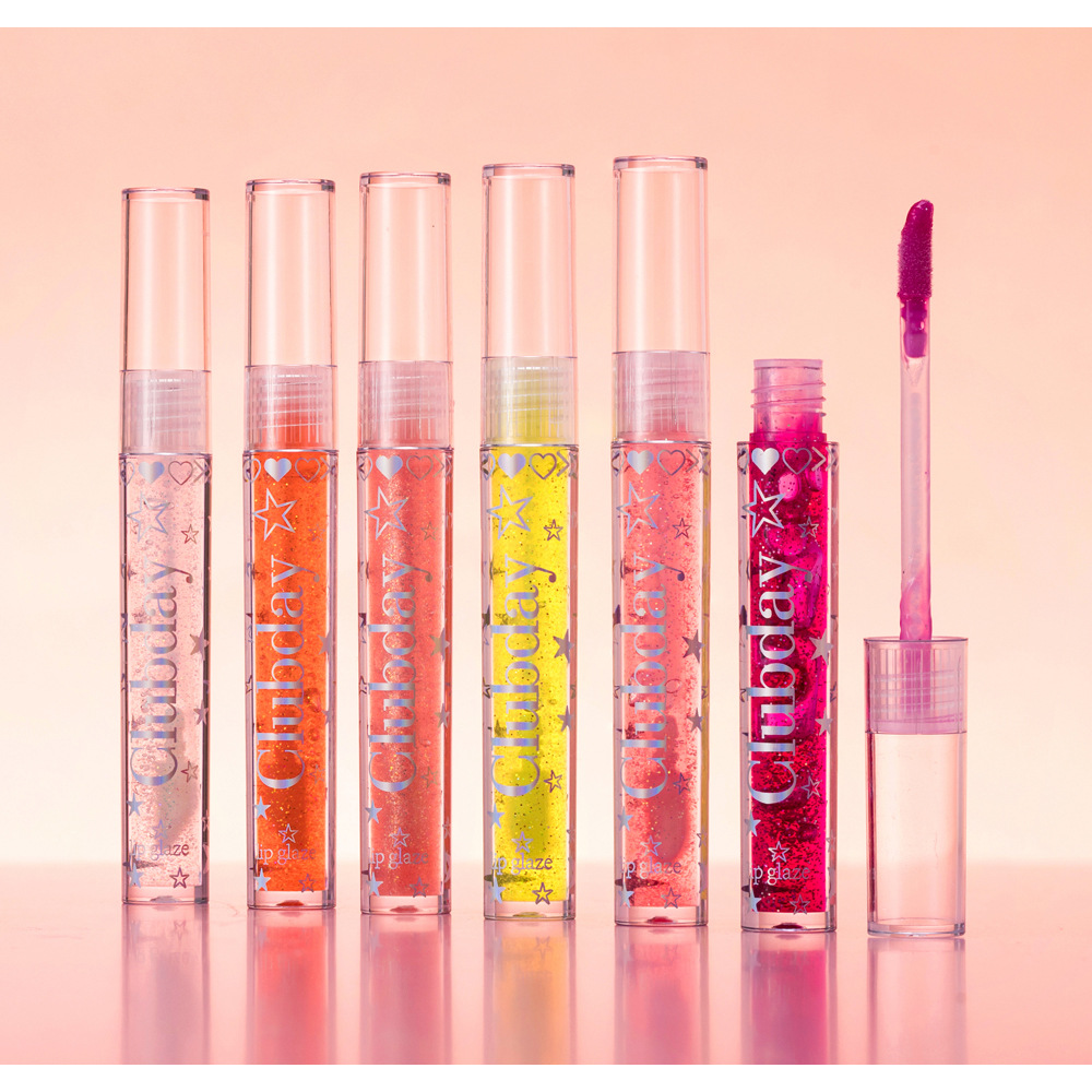 17g Weight Lip Gloss Type Of Cosmetics Liquid Material Multicolor Pattern Casual, Elegant, Glam Style Casual Elegant Glam Multicolor Liquid Lip Gloss 17