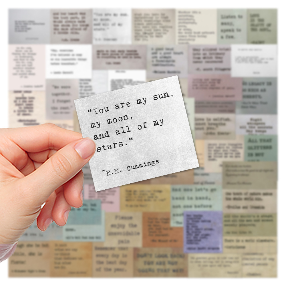 60 europeo y americano retro famoso palabras pegatinas portátil teléfono caso decorativo impermeable pegatinas