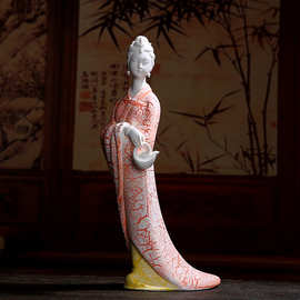 十二金钗 妙玉 古典 美女摆件家居客厅玄关德化陶瓷人物工艺品