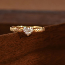 红麋鹿通体s925戒指女闭口时尚正品百搭日常轻奢爱心指环日韩法式