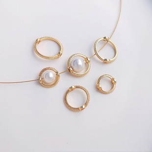 Color-preserving 18k package bead ring beaded diy handmade material jewelry accessories bead ring ring batch flower set bead ring