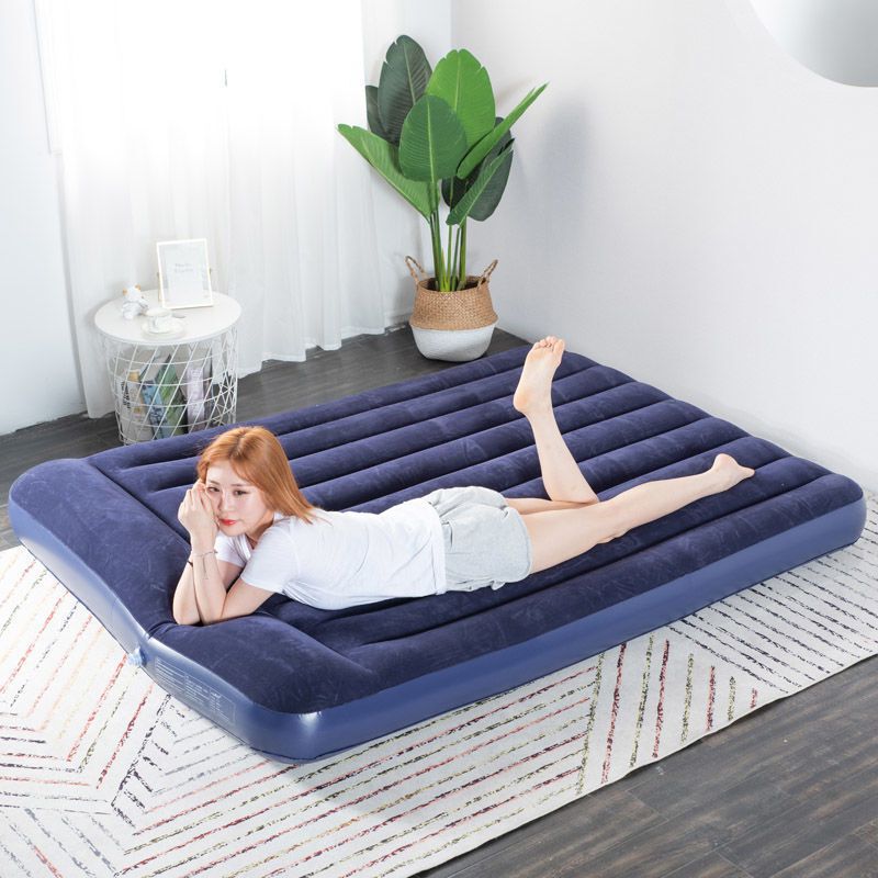 Flocked Outdoor Air Mattress, Thickened Inflatable Bed Sheet, Double Household Air Bed, Enlarged Folding Mattress, Simple Portable Bed Flocked Outdoor Air Mattress, Thickened Inflatable Bed Sheet, Double Household Air Bed, Enlarged Folding Mattress, Simple Portable Bed