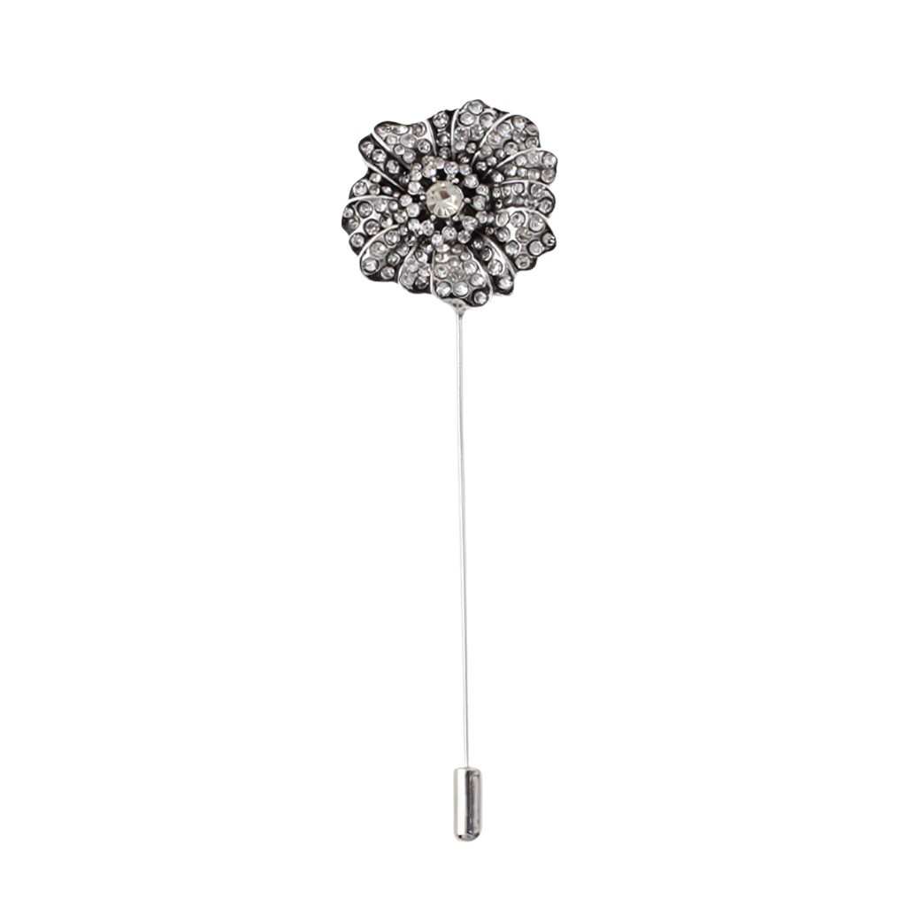 ZA Neue Legierung Volldiamant Rose Europäischer und Amerikanischer Retro Exquisiter Luxuriöser High-End Bekleidungsaccessoire Damen_voghion.com