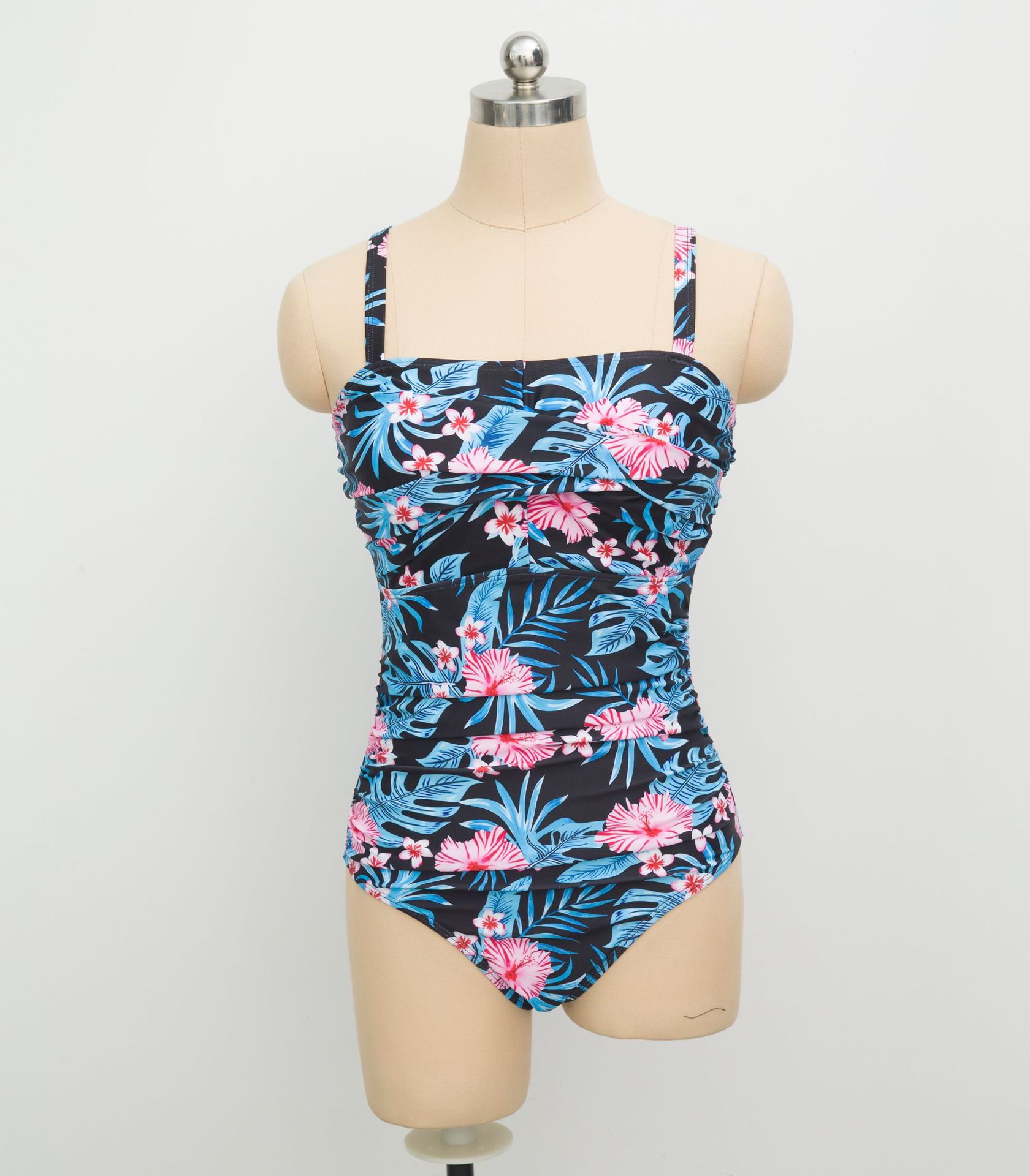 Fashion Conservative Onesie Women's Swimsuit With Ruffles Tummy Control Slimming Effect Style Panties_ecoleips.com