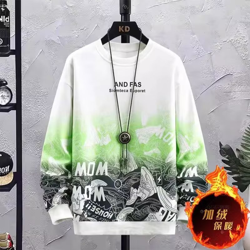 Juveniles encapuchados de color gradiente chaqueta de primavera y otoño hombre abrigo de estilo casual estilo de moda guapo ropa de otoño