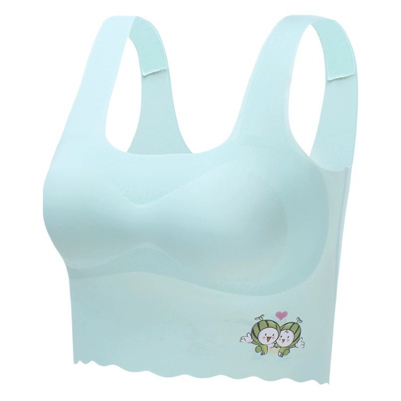 Период развития нижнее белье для девочек, жилет для девочек 8-16 лет, младшая школа, завернутый в грудь, ледяной Шелковый топ с нагрудной подушечкой, латексной подушечкой
