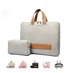【Factory Wholesale】Ultra-thin Laptop Bag Portable Briefcase Suede PU Leather 14/15.6 Notebook Bag