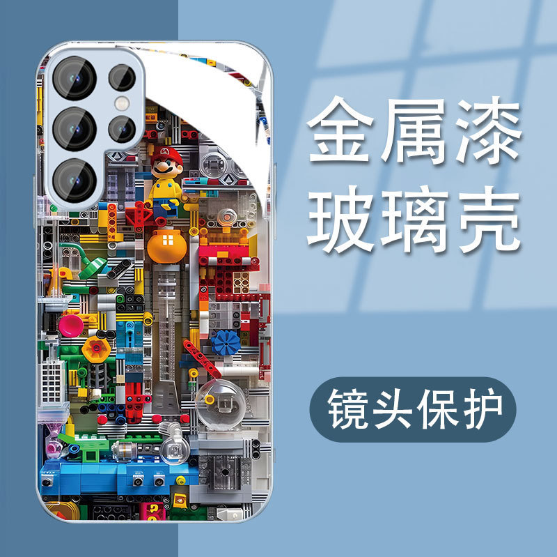 Lego Mechanical Mario 1 for Samsung S24ULTRA Phone Case s23 Glass Mirror s22 New A55