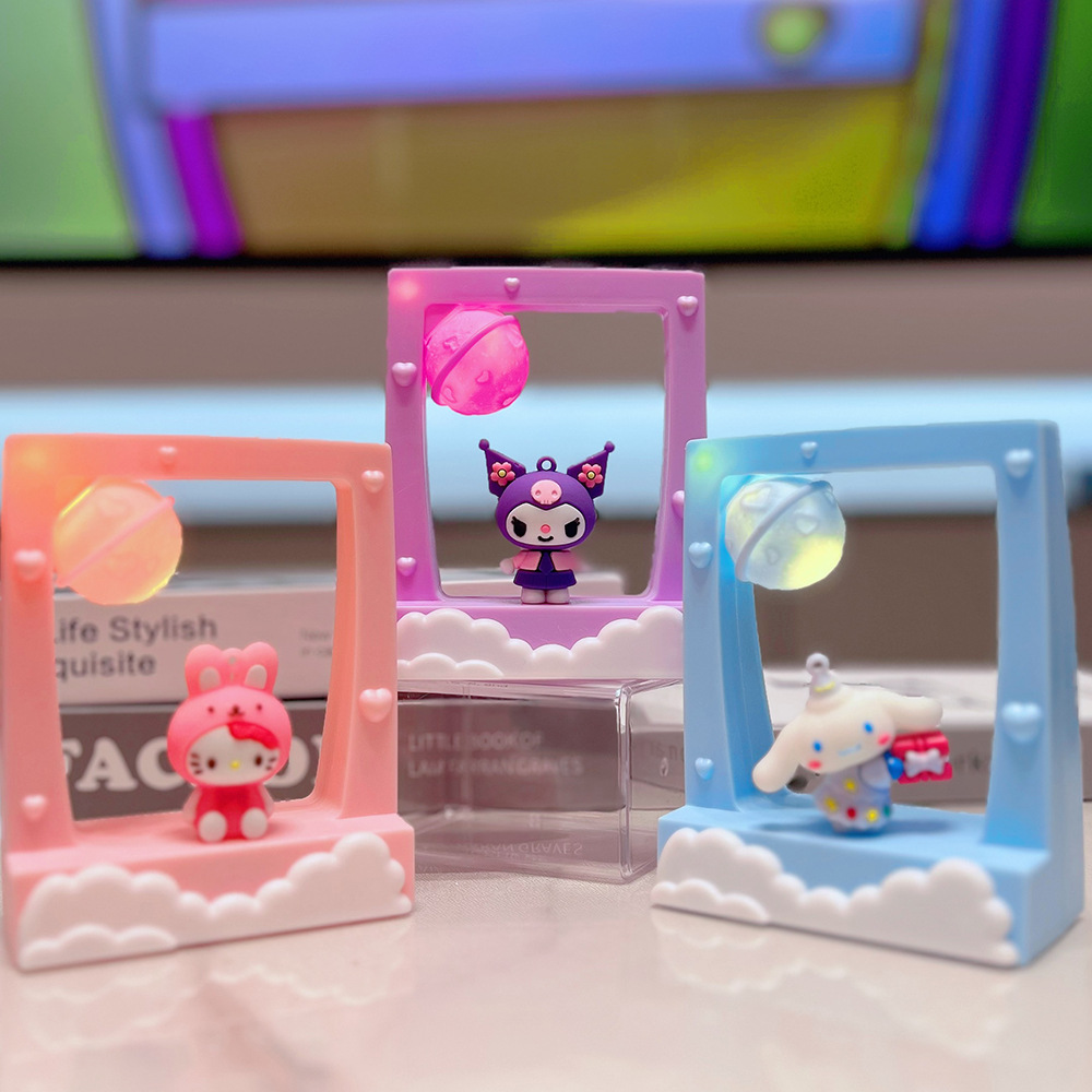 Bestselling Large-Ear Dog Kuromi Glowing Bedside Ornament Cute Eye-Care Small Table Lamp Birthday Festival Gift Wholesale