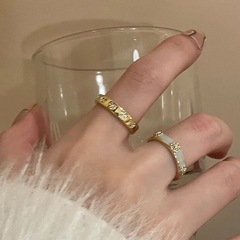 實在太美~精緻愛心鋯石戒指女ins小眾設計氣質食指戒輕奢開口指環