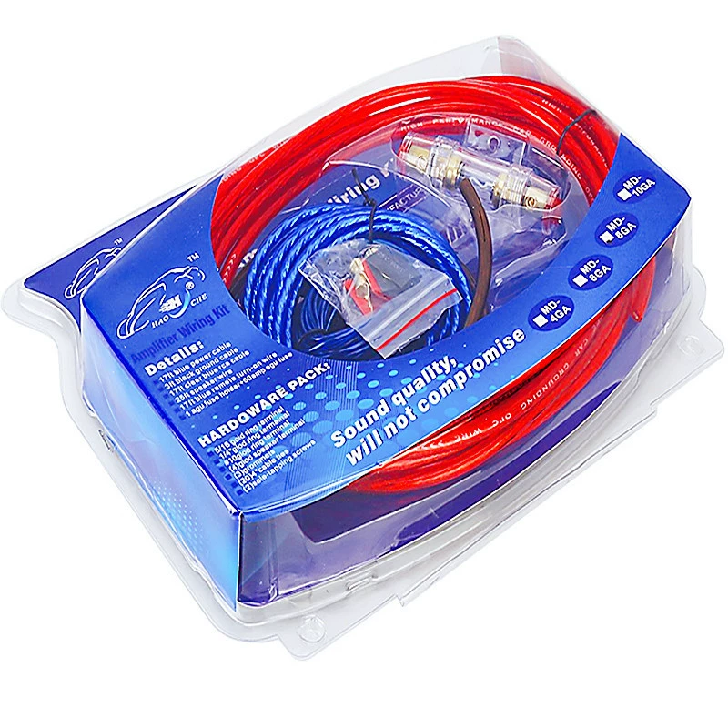 Оптовая модификация автомобильного аудио провод динамик сабвуфер модификация усилитель установка кабель сигнальный кабель 6GA