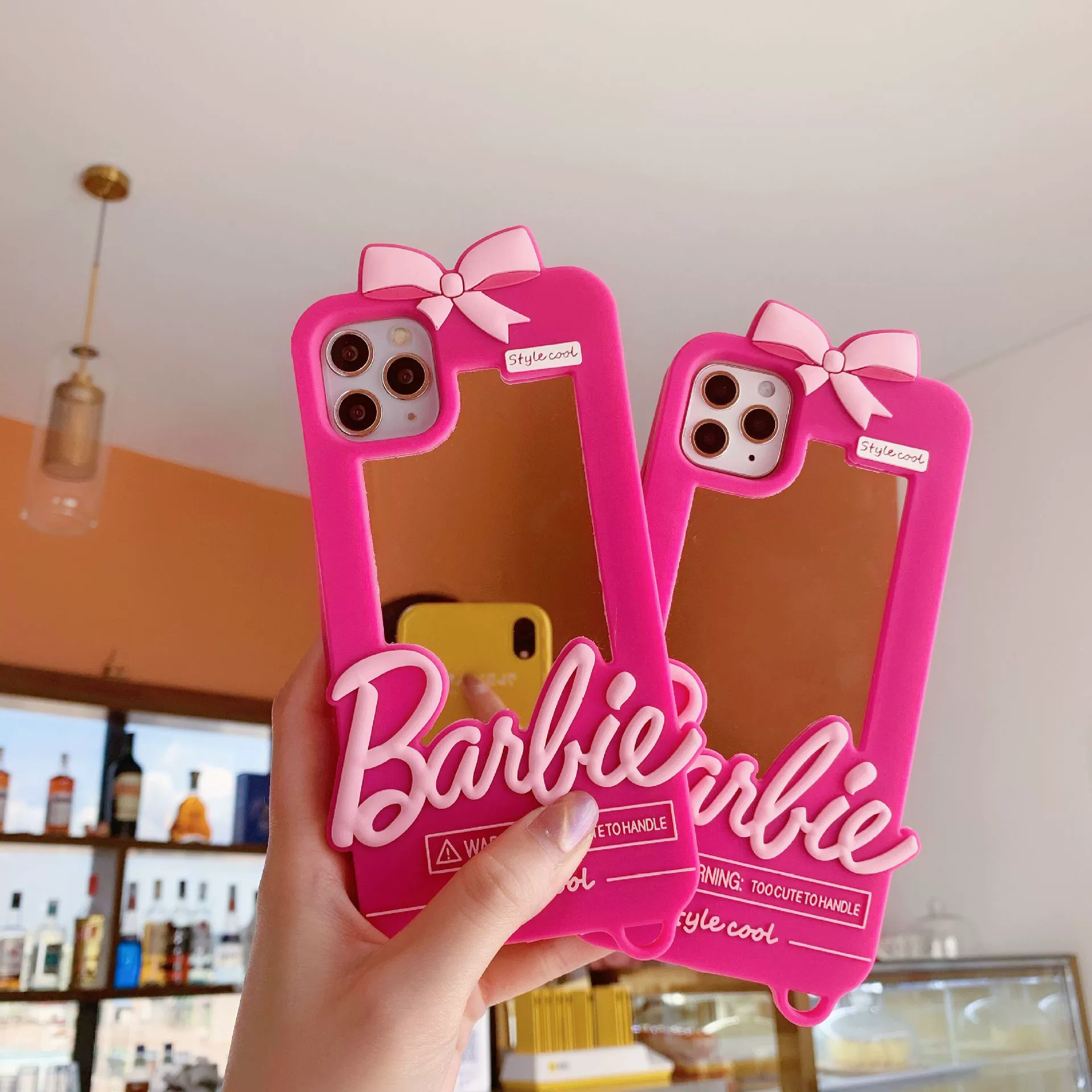 Чехол для телефона (Apple iPhone 17 Pro) Barbie Mirror, защита от падения, зеркало с тыльной стороны