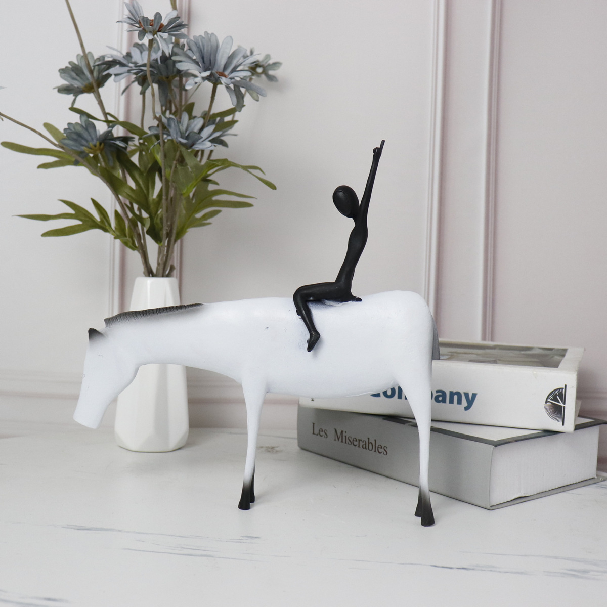 Nordic Creative Black and White People Zinc Alloy Swing Living Room…