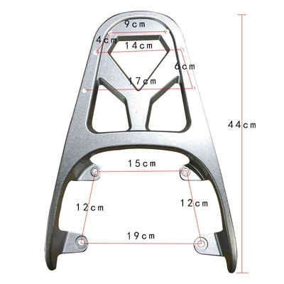 rear shelf aluminum, Motorcycle tail - new-silver-and-white-small-apple-shelves