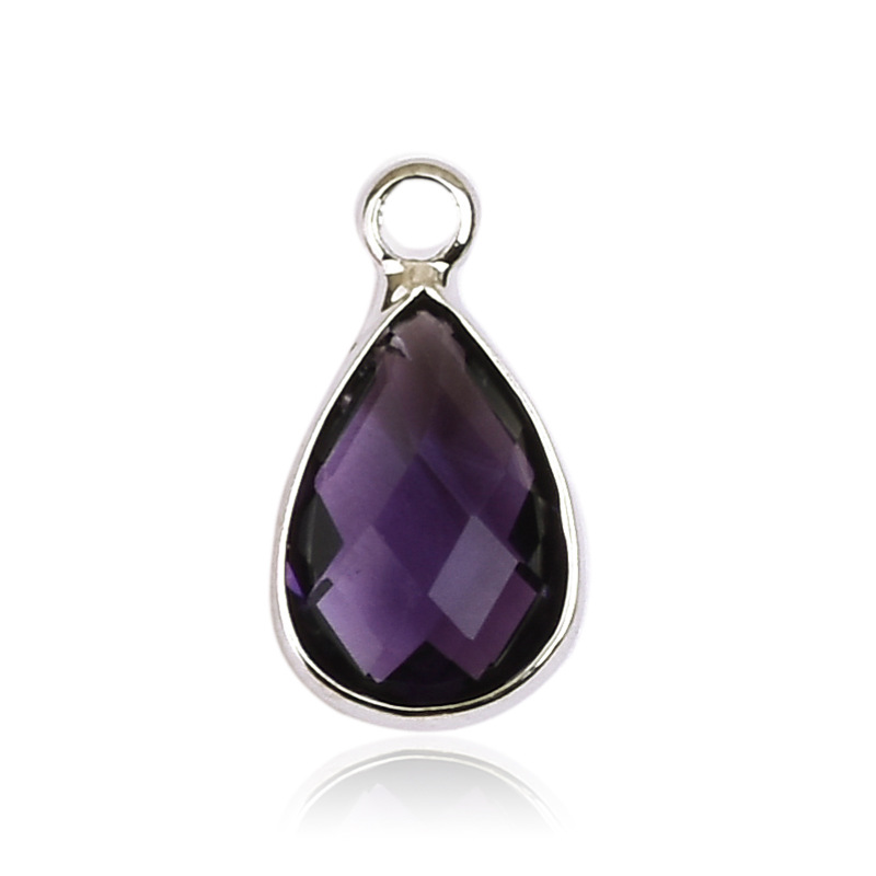 1g Weight Pendant Jewelry Making Type 8 * 14mm Jewelry Making Size Glass, Birthstone Inlay Material DIY Jewelry Accessories Classification 1 Piece Quantity Copper Material Water Droplets Pattern Inlay Design Casual, Simple Style Style 1 Piece 8 * 14mm Copper Glass Birthstone Water Droplets Pendant 15
