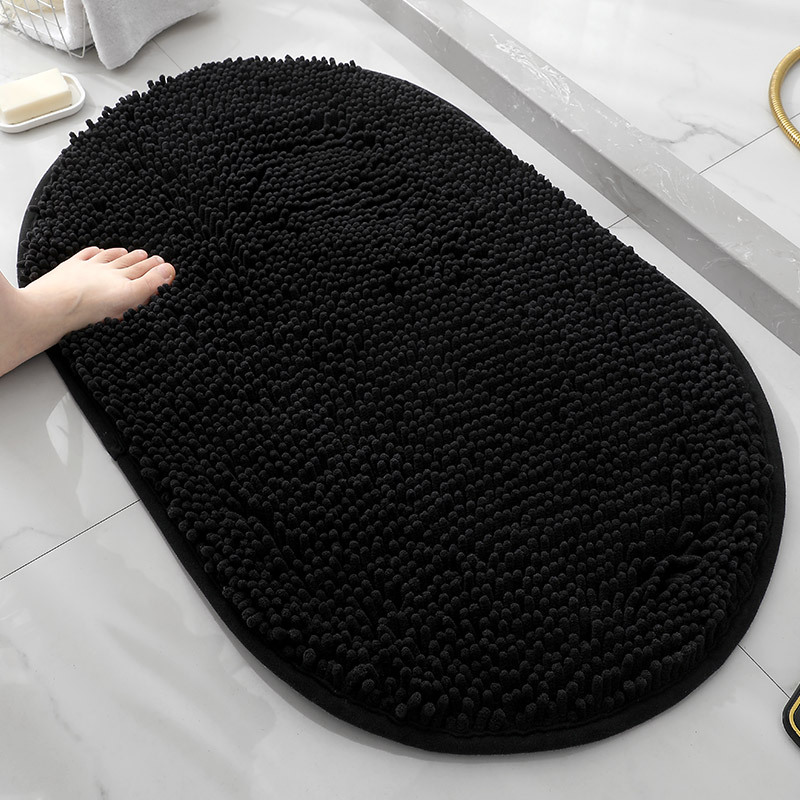 TEMU venta caliente esterillas de piso de cheneil de espesamiento alfombra de absorción de agua fuerte alfombra de puerta antideslizante inodoro alfombra de cama cama image 14