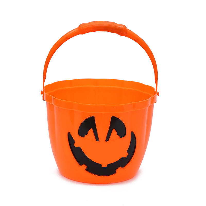 外国貿易独占ハロウィンカボチャバケツお祭り雰囲気装飾ポータブルバケツプラスチック面白い発光怖い小道具バケツ|undefined