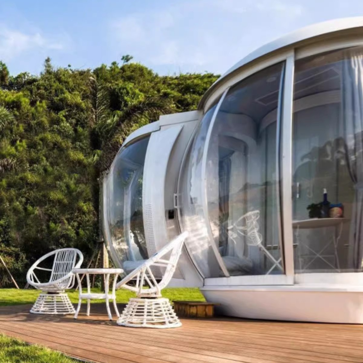 Exposición al aire libre de nivel profesional esférica cabina de cabina