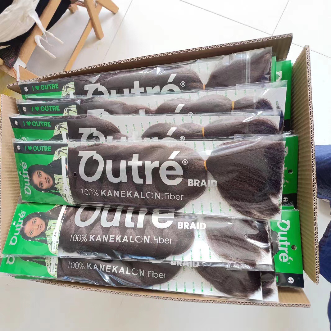 82 pulgadas Outre Xpression Braids gran pelucca de trenza africana negra pelucca de trenza sucia 165g